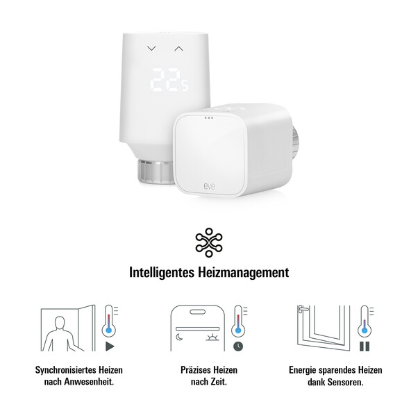 Eve Thermo Matter (5.Gen.), smartes Heizkörperthermostat, weiß