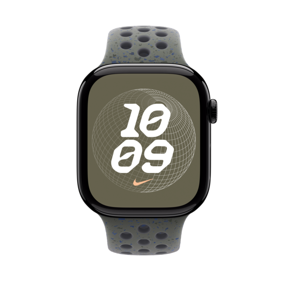 Apple Watch 46mm Nike Sportarmband, cargo khaki - S/M