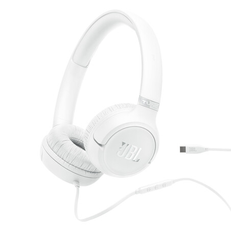 JBL TUNE530C, kabelgebundener On-Ear Kopfhörer, weiß