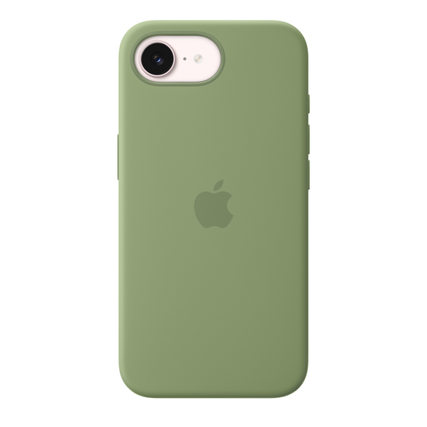 Sie sehen das Produktbild 02 von iPhone 17e Silikon Case mit MagSafe – Hellmoosgrün iPhone 17e Silikon Case mit MagSafe – Hellmoosgrün