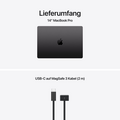 MacBook Pro 14" mit M5 Pro chip, 18-core CPU und 20-core GPU, 24GB, 2TB SSD, Space Schwarz