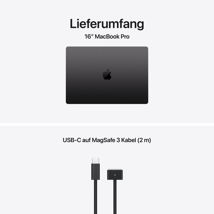 MacBook Pro 16" mit M5 Max chip, 18-core CPU und 32-core GPU, 36GB, 2TB SSD, Space Schwarz