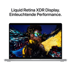 MacBook Pro 16" mit M5 Pro chip, 18-core CPU und 20-core GPU, 24GB, 1TB SSD, Silber