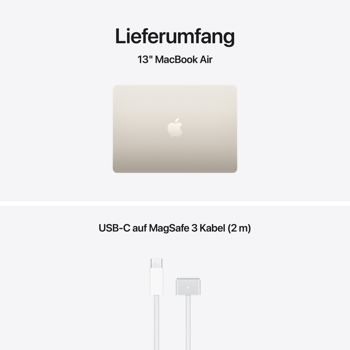 Sie sehen das Produktbild 09 von MacBook Air 13" mit M5 chip, 10-core CPU und 8-core GPU, 16GB, 512GB SSD, Polarstern MacBook Air 13" mit M5 chip, 10-core CPU und 8-core GPU, 16GB, 512GB SSD, Polarstern