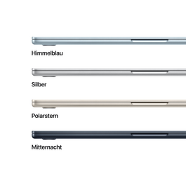 MacBook Air 15" mit M5 chip, 10-core CPU und 10-core GPU, 24GB, 1TB SSD, Silber
