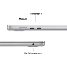 MacBook Air 15" mit M5 chip, 10-core CPU und 10-core GPU, 24GB, 1TB SSD, Silber