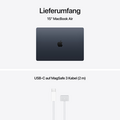 Sie sehen das Produktbild 09 von 15" MacBook Air: Apple M5 Chip mit 10‑Core CPU und 10‑Core GPU, 512 GB SSD - Mitternacht 15" MacBook Air: Apple M5 Chip mit 10‑Core CPU und 10‑Core GPU, 512 GB SSD - Mitternacht