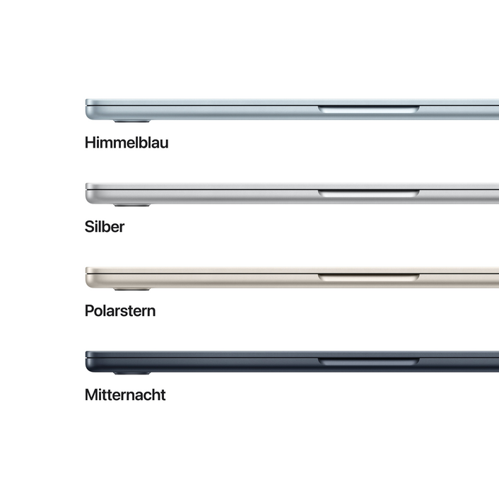 MacBook Air 13" mit M5 chip, 10-core CPU und 10-core GPU, 24GB, 1TB SSD, Polarstern