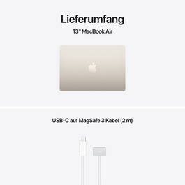MacBook Air 13" mit M5 chip, 10-core CPU und 10-core GPU, 24GB, 1TB SSD, Polarstern