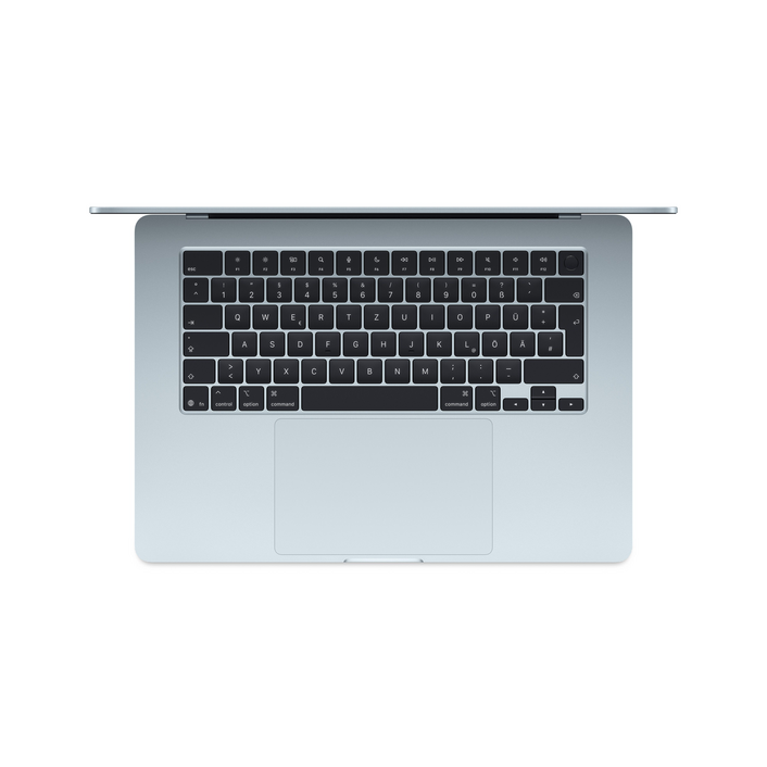 Sie sehen das Produktbild 02 von MacBook Air 15" mit M5 chip, 10-core CPU und 10-core GPU, 16GB, 1TB SSD, Himmelblau MacBook Air 15" mit M5 chip, 10-core CPU und 10-core GPU, 16GB, 1TB SSD, Himmelblau