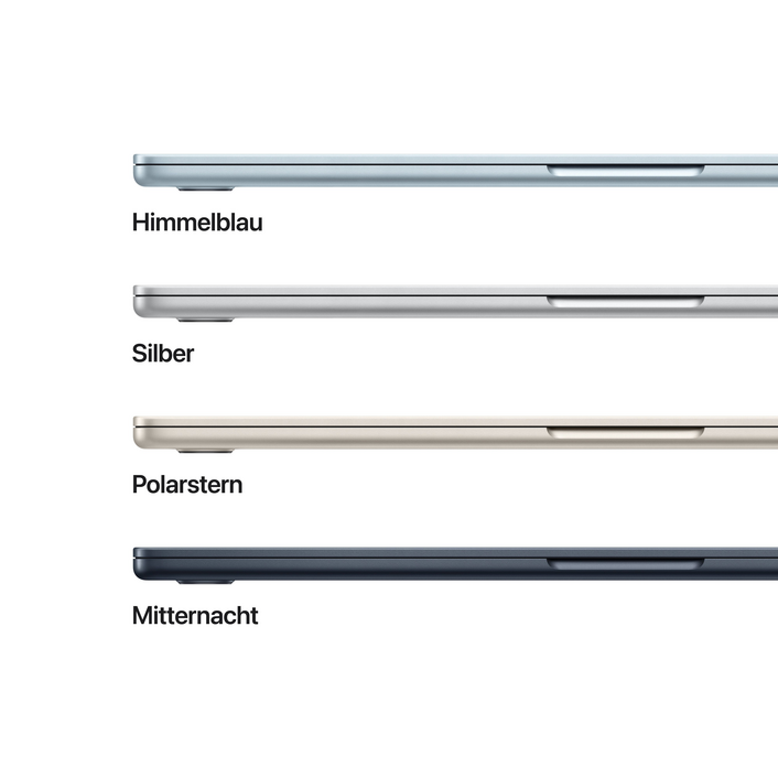 MacBook Air 15" mit M5 chip, 10-core CPU und 10-core GPU, 16GB, 1TB SSD, Himmelblau