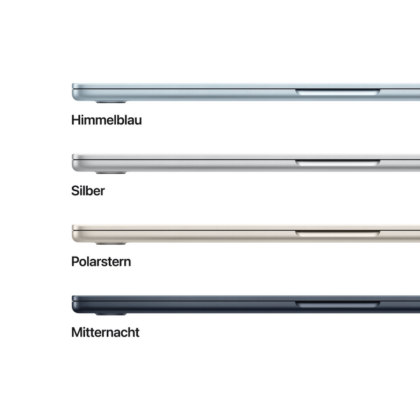 Sie sehen das Produktbild 03 von MacBook Air 15" mit M5 chip, 10-core CPU und 10-core GPU, 16GB, 1TB SSD, Himmelblau MacBook Air 15" mit M5 chip, 10-core CPU und 10-core GPU, 16GB, 1TB SSD, Himmelblau