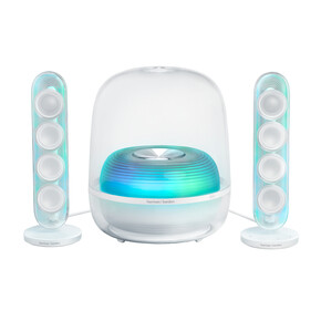 Harman/Kardon Soundsticks 5, 2.1-Kanal-Bluetooth-Lautsprecher mit HDMI und Beleuchtung, weiss