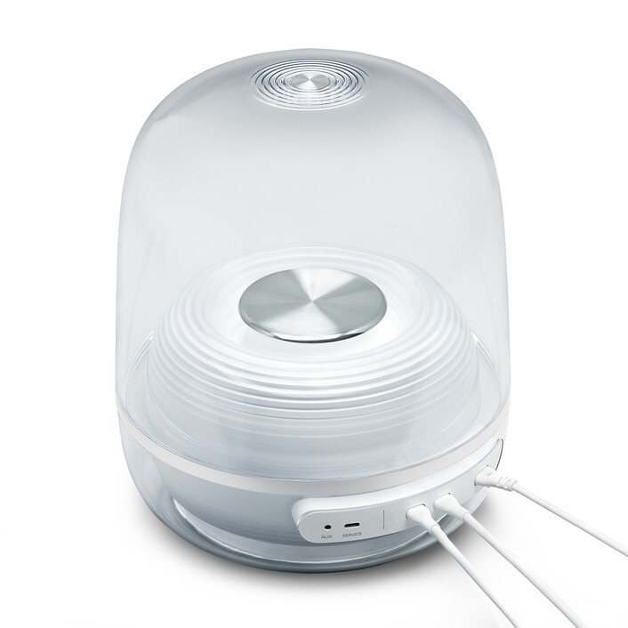 Harman/Kardon Soundsticks 5, 2.1-Kanal-Bluetooth-Lautsprecher mit HDMI und Beleuchtung, weiss
