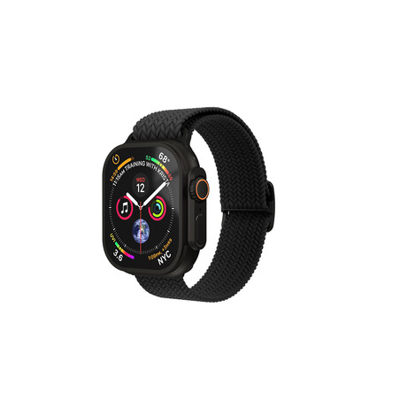 Vonmählen Woven-Armband für Apple Watch 44/45/46/49 mm, schwarz
