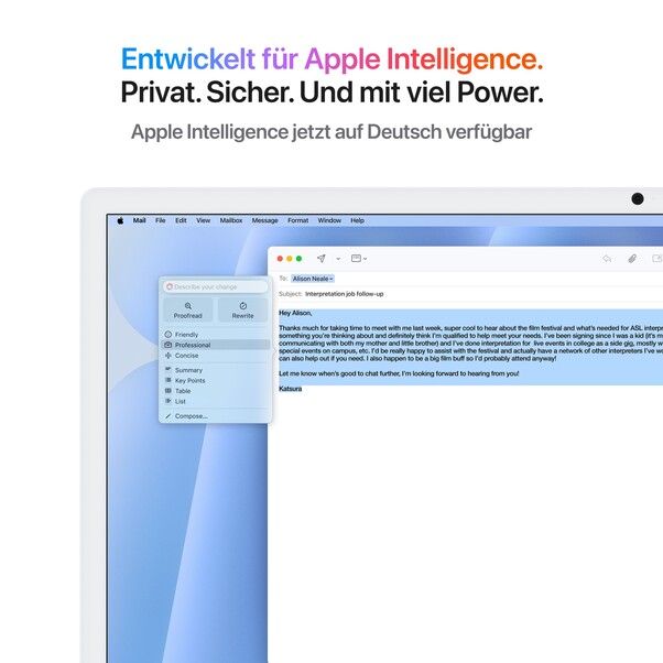 24" iMac mit Retina 4,5K Display: Apple M4 Chip mit 10‑Core CPU und 10‑Core GPU, 256 GB SSD - Blau