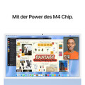 24" iMac mit Retina 4,5K Display: Apple M4 Chip mit 10‑Core CPU und 10‑Core GPU, 256 GB SSD - Blau