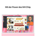 24" iMac mit Retina 4,5K Display: Apple M4 Chip mit 10‑Core CPU und 10‑Core GPU, 256 GB SSD - Rosé