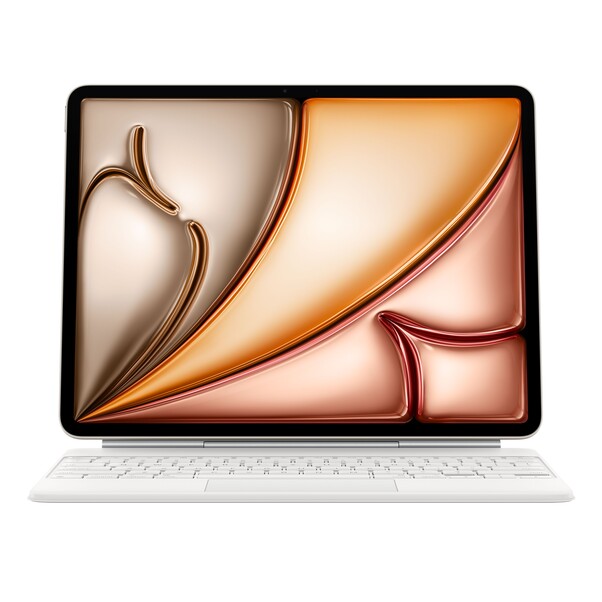 Sie sehen das Produktbild 01 von Magic Keyboard für das 13" iPad Air (M3) – Deutsch – Weiß Magic Keyboard für das 13" iPad Air (M3) – Deutsch – Weiß