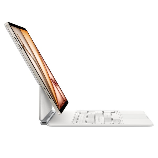 Magic Keyboard für das 13" iPad Air (M3) – Norwegisch – Weiß