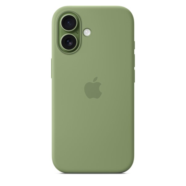 Sie sehen das Produktbild 02 von iPhone 17 Silikon Case mit MagSafe - Hellmoosgrün iPhone 17 Silikon Case mit MagSafe - Hellmoosgrün