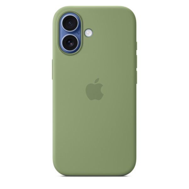 Sie sehen das Produktbild 03 von iPhone 17 Silikon Case mit MagSafe - Hellmoosgrün iPhone 17 Silikon Case mit MagSafe - Hellmoosgrün