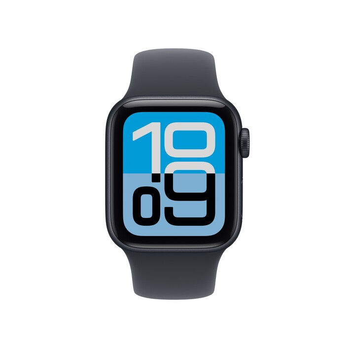 Sie sehen das Produktbild 02 von Apple Watch SE 3 GPS, 40 mm Aluminiumgehäuse Mitternacht, Sportarmband Mitternacht – S/M Apple Watch SE 3 GPS, 40 mm Aluminiumgehäuse Mitternacht, Sportarmband Mitternacht – S/M