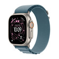 Apple Watch Ultra 3 GPS + Cellular, 49 mm Titangehäuse Natur, Alpine Loop Hellblau - Large