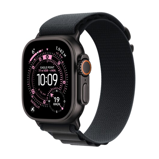 Sie sehen das Produktbild 01 von Apple Watch Ultra 3 GPS + Cellular, 49 mm Titangehäuse Schwarz, Alpine Loop Schwarz - Medium Apple Watch Ultra 3 GPS + Cellular, 49 mm Titangehäuse Schwarz, Alpine Loop Schwarz - Medium