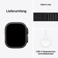 Sie sehen das Produktbild 08 von Apple Watch Ultra 3 GPS + Cellular, 49 mm Titangehäuse Schwarz, Alpine Loop Schwarz - Medium Apple Watch Ultra 3 GPS + Cellular, 49 mm Titangehäuse Schwarz, Alpine Loop Schwarz - Medium