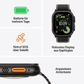 Apple Watch Ultra 3 GPS + Cellular, 49 mm Titangehäuse Schwarz, Milanaise Armband Titan Schwarz - Small