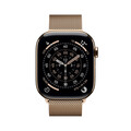 Apple Watch Series 11 GPS + Cellular, 46 mm Titangehäuse Gold, Milanaise Armband Gold - M/L