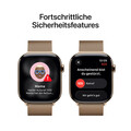 Apple Watch Series 11 GPS + Cellular, 46 mm Titangehäuse Gold, Milanaise Armband Gold - M/L
