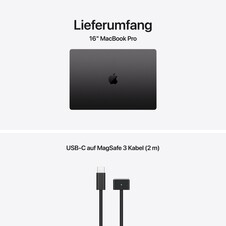 16" MacBook Pro: Apple M5 Max Chip mit 18‑Core CPU und 40‑Core GPU, 2 TB SSD - Space Schwarz