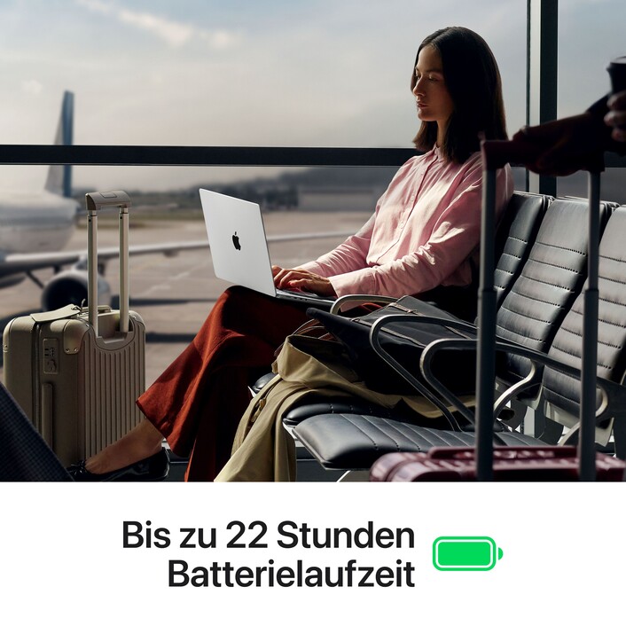 14" MacBook Pro: Apple M5 Pro Chip mit 15‑Core CPU und 16‑Core GPU, 1 TB SSD - Silber