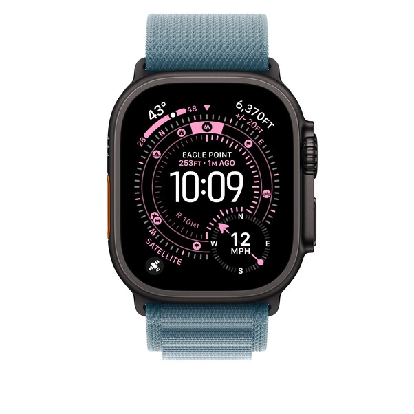 49 mm Alpine Loop Hellblau - Large - Titan Schwarz