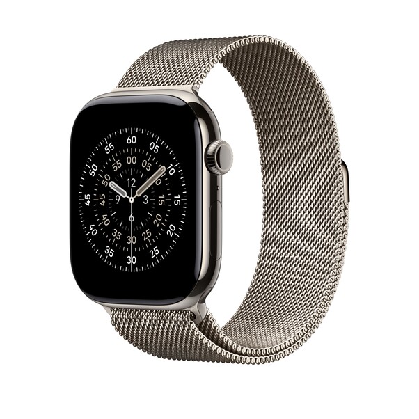 Sie sehen das Produktbild 02 von 46 mm Milanaise Armband Natur – M/L 46 mm Milanaise Armband Natur – M/L