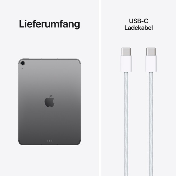 Sie sehen das Produktbild 10 von 11" iPad Air Wi-Fi + Cellular 128 GB - Space Grau (M4) 11" iPad Air Wi-Fi + Cellular 128 GB - Space Grau (M4)