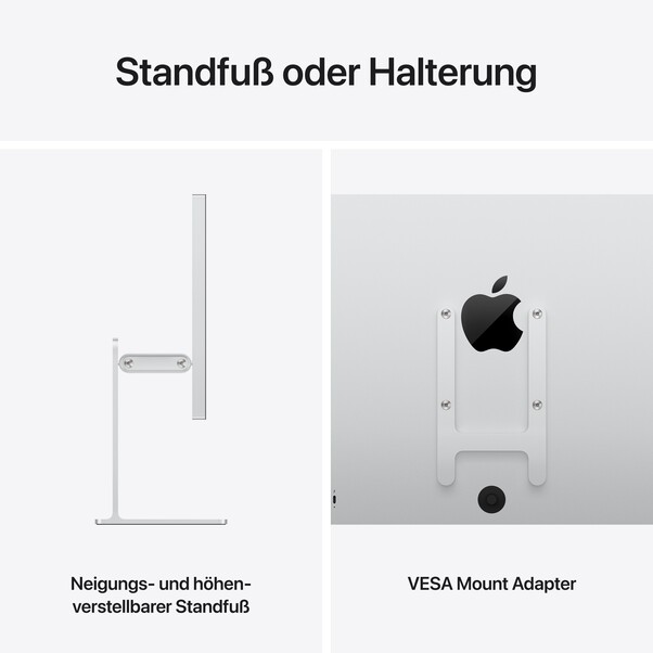 Studio Display XDR – Nanotexturglas – neigungs­- und höhen­verstellbarer Standfuß