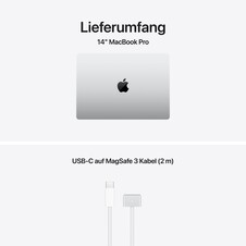 14" MacBook Pro: Apple M5 Max Chip mit 18‑Core CPU und 32‑Core GPU, 2 TB SSD - Silber