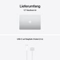 13" MacBook Air: Apple M5 Chip mit 10‑Core CPU und 8‑Core GPU, 512 GB SSD - Silber