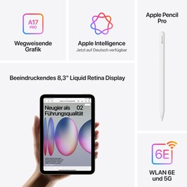 iPad mini Wi-Fi + Cellular 256 GB - Blau (A17 Pro)