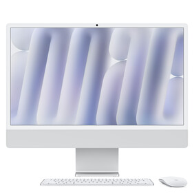 24&amp;quot; iMac mit Retina 4,5K Display: Apple M4 Chip mit 10‑Core CPU und 10‑Core GPU, 256 GB SSD , Nanotexturglas - Silber