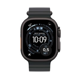 Sie sehen das Produktbild 02 von Apple Watch Ultra 3 GPS + Cellular, 49 mm Titangehäuse Schwarz, Ocean Armband Schwarz Apple Watch Ultra 3 GPS + Cellular, 49 mm Titangehäuse Schwarz, Ocean Armband Schwarz