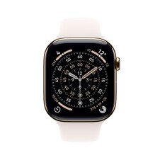 Apple Watch Series 11 GPS + Cellular, 46 mm Titangehäuse Gold, Sportarmband Blassrosa - M/L