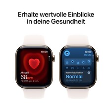 Apple Watch Series 11 GPS + Cellular, 46 mm Titangehäuse Gold, Sportarmband Blassrosa - M/L
