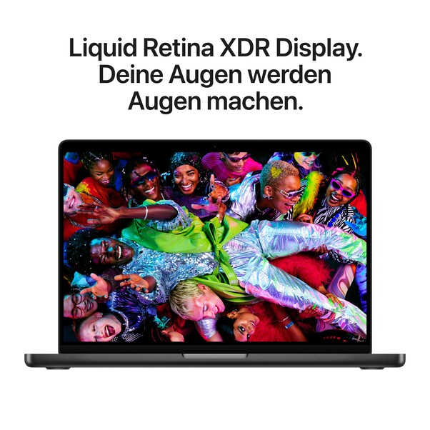 Sie sehen das Produktbild 06 von 14" MacBook Pro: Apple M5 Chip mit 10‑Core CPU und 10‑Core GPU, 1 TB SSD - Space Schwarz 14" MacBook Pro: Apple M5 Chip mit 10‑Core CPU und 10‑Core GPU, 1 TB SSD - Space Schwarz