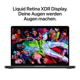 Sie sehen das Produktbild 06 von 14" MacBook Pro: Apple M5 Chip mit 10‑Core CPU und 10‑Core GPU, 1 TB SSD - Space Schwarz 14" MacBook Pro: Apple M5 Chip mit 10‑Core CPU und 10‑Core GPU, 1 TB SSD - Space Schwarz