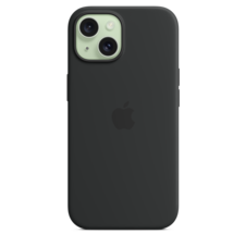 Sie sehen das Produktbild 04 von iPhone 15 Silikon Case mit MagSafe – Schwarz iPhone 15 Silikon Case mit MagSafe – Schwarz
