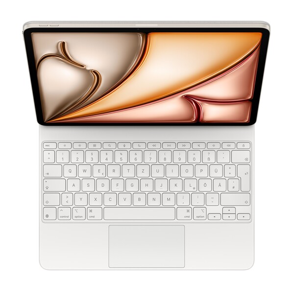 Sie sehen das Produktbild 02 von Magic Keyboard für das 13" iPad Air (M3) – Deutsch – Weiß Magic Keyboard für das 13" iPad Air (M3) – Deutsch – Weiß